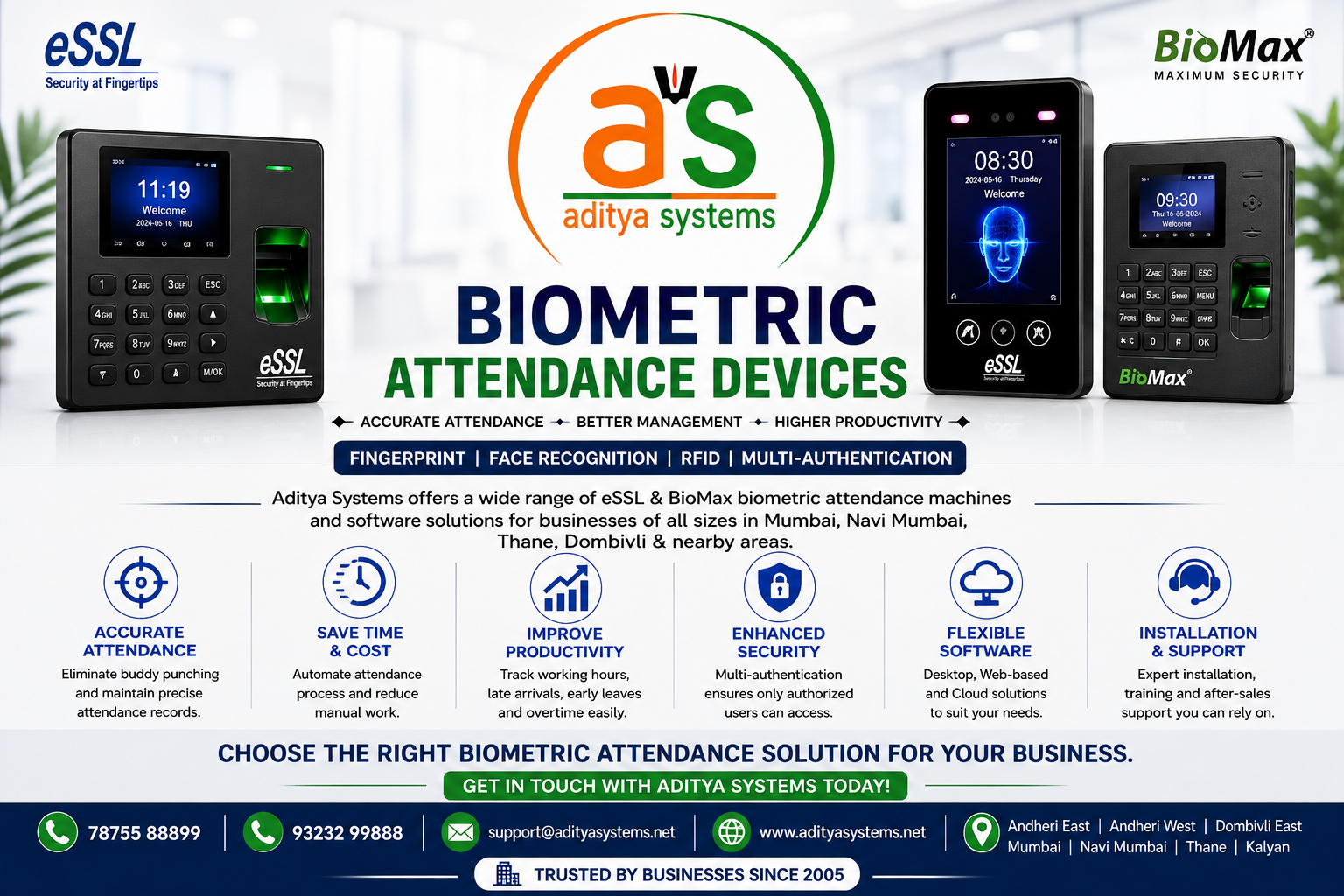 Best Biometric Attendance Device in Mumbai: Call 7875588899/9323299888