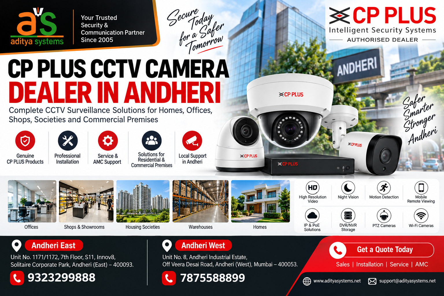 CP PLUS CCTV Camera Dealer in Andheri – Aditya Systems